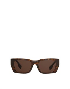 Прямоугольные солнцезащитные очки с темно коричневыми линзами Burberry