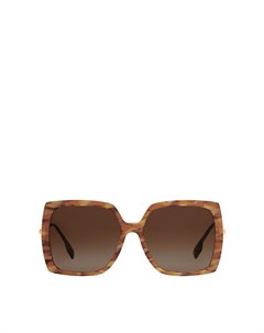Крупные квадратные солнцезащитные очки с темно коричневыми линзами Burberry