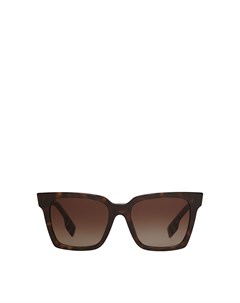 Квадратные солнцезащитные очки с темно коричневыми градиентными линзами Burberry