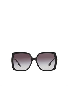 Крупные квадратные солнцезащитные очки с темно серыми линзами Burberry