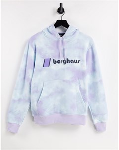 Худи светло фиолетового и голубого цветов с логотипом Heritage Berghaus