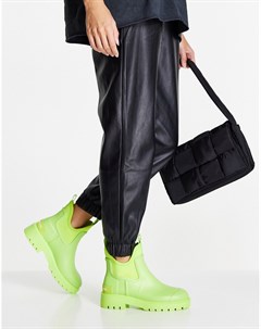 Лаймово зеленые резиновые ботинки челси Calvin klein jeans