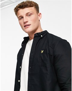 Черная оксфордская рубашка Lyle & scott