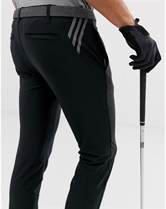 Черные зауженные брюки с 3 полосками Ultimate 365 Adidas golf