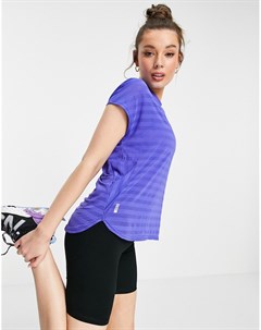 Фиолетовая спортивная футболка в полоску Only play
