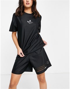 Черная футболка в стиле oversized с логотипом Bellista Adidas originals