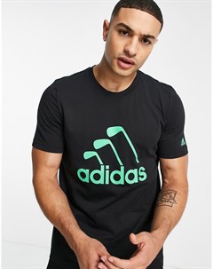 Черная футболка с принтом Club Adidas golf