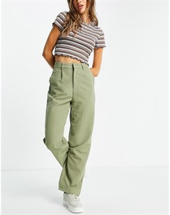 Зеленые брюки в винтажном стиле с завышенной талией от комплекта Daisy street