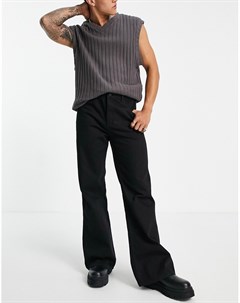 Черные расклешенные джинсы Topman