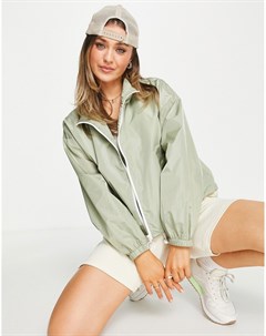 Шалфейно зеленая укороченная куртка дождевик Asos design
