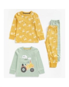 Пижамы Жизнь хороша 2 шт зеленый желтый Mothercare