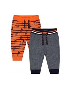 Спортивные брюки Обезьянки 2 шт оранжевый серый Mothercare