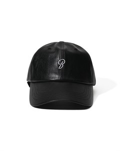 Кепка B Logo Vegan Leather Cap Black 2022 Bsrabbit