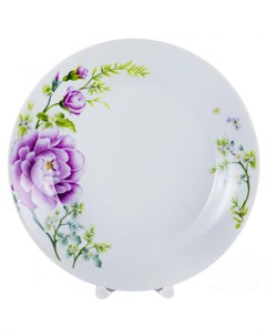 Тарелка мелкая Феникс Миранда d 230 мм декор цветочный Olaff