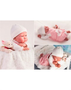 Кукла реборн Младенец Рокки в белом 52 см мягконабивная ТМ Munecas dolls antonio juan