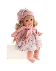 Кукла Марисела в розовом 30 см плачет мягконабивная ТМ Munecas dolls antonio juan