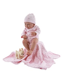 Кукла реборн Младенец Фуенсанта в розовом 40 см мягконабивная ТМ Munecas dolls antonio juan