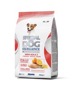 Корм для собак EXCELLENCE для мелк пород курица рис льняное семя цитрусовые сух 800г Special dog