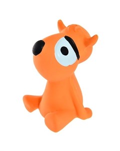 Игрушка для собак Собака 9см с пищалкой латекс оранжевая Major