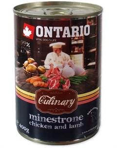 Консервы Culinary Minestrone Минестроне с курицей и ягненком для собак 400 г Курица и ягненок Ontario