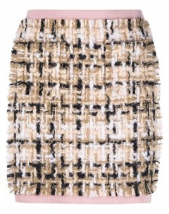 Твидовая юбка мини с бахромой Lanvin