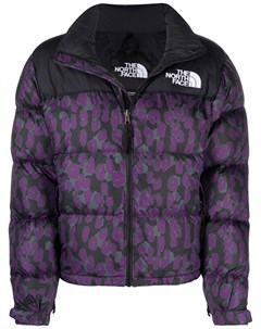 Пуховик Retro Nuptse 1996 го года с леопардовым принтом The north face