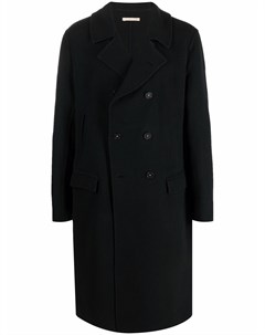Двубортное пальто с заостренными лацканами Massimo alba