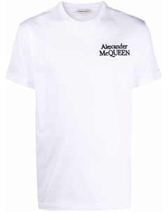 Футболка с вышитым логотипом Alexander mcqueen