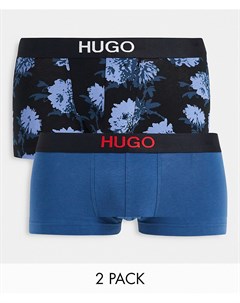 Набор из 2 пар боксеров брифов синего цвета и с цветочным принтом HUGO Brother Hugo bodywear