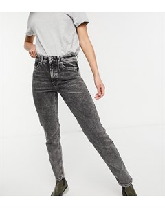 Черные узкие прямые джинсы с эффектом кислотной стирки Erica Only tall