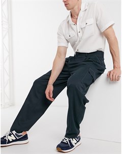 Узкие строгие брюки с завышенной талией контрастной отстрочкой и карманами карго Asos design