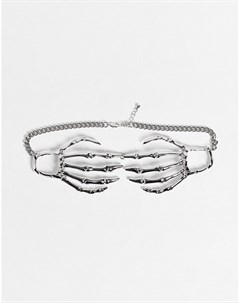 Ожерелье чокер с дизайном в виде рук скелета Asos design