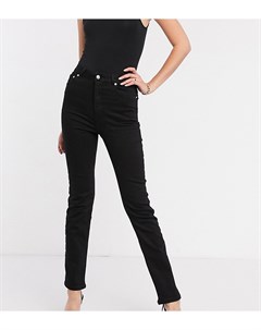 Черные джинсы сигареты с завышенной талией ASOS DESIGN Tall Asos tall