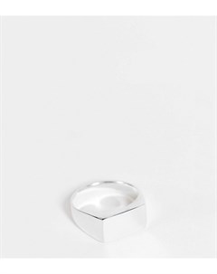 Серебряное кольцо печатка квадратной формы Asos design