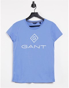 Голубая футболка с круглым вырезом Gant