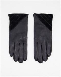 Черные кожаные перчатки Boardmans