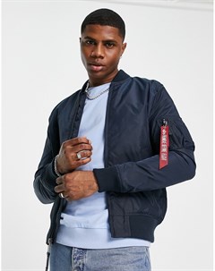 Синий бомбер узкого кроя MA 1 TT Alpha industries