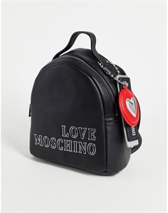 Черный рюкзак с большим логотипом Love moschino