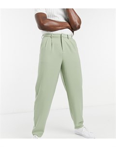 Объемные брюки шалфейно зеленого цвета Collusion
