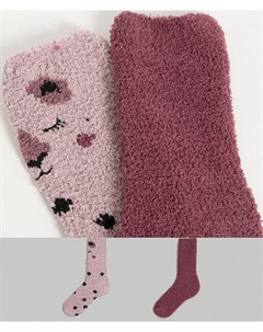 Набор из 2 пар мягких носков со звериным принтом Hunkemoller