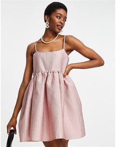 Платье мини в стиле бэби долл с ремешками со стразами Dream Sister jane