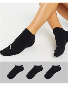 Набор из 3 пар черных спортивных носков невидимок Puma