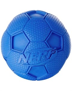 Игрушка Мяч футбольный пищащий для собак 6 см Синий красный Nerf