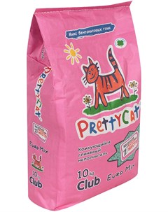 Наполнитель Club Euro Mix комкующийся глиняный для кошек 10 кг Prettycat