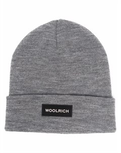 Шапка бини с нашивкой логотипом Woolrich