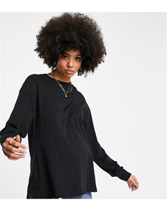 Черная oversized рубашка с длинными рукавами ASOS DESIGN Maternity Asos maternity