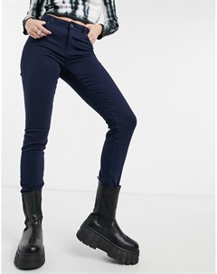 Темно синие зауженные джинсы Vero moda