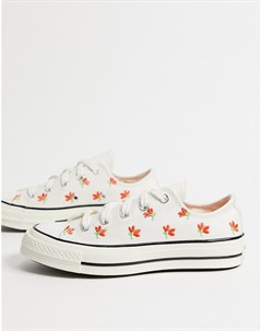 Низкие белые кроссовки с цветочной вышивкой Chuck 70 Converse
