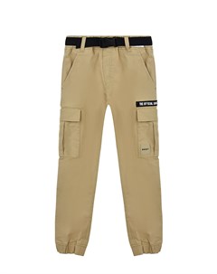 Бежевые брюки с карманами карго Dkny