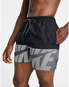 Черные волейбольные шорты длиной 5 дюймов Swimming Nike